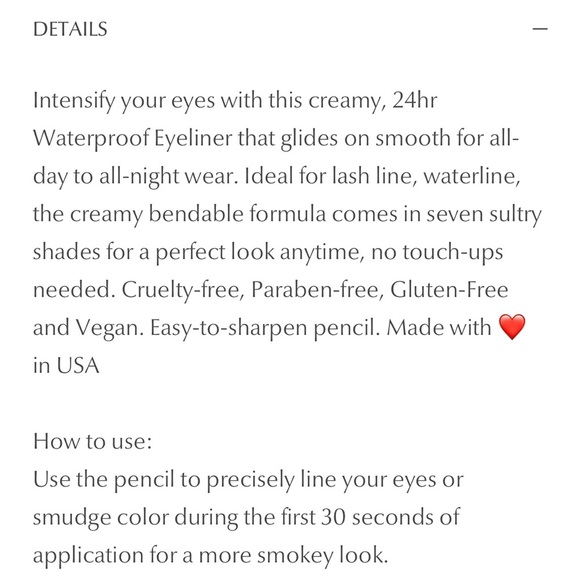 Persona 24 Hour Waterproof Eyeliner in Black - Picture 7 of 10